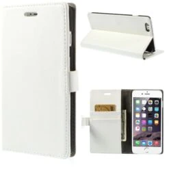 Etui IPhone 6 Plus Portefeuille - Simili Cuir Blanc