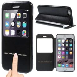 Etui IPhone 6 Plus Crazy Horse Slide Noir