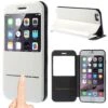 Etui IPhone 6 Plus Crazy Horse Slide Blanc