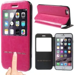 Etui IPhone 6 Plus Crazy Horse Slide Fushia