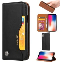 Etui Portefeuille IPhone XR Noir
