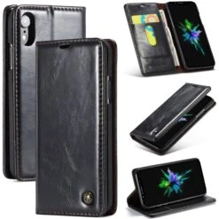 Etui IPhone XR Aspect Cuir Caseme Noir -All For Phone Magasin etui iphone xr frac2130 13