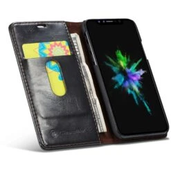 Etui IPhone XR Aspect Cuir Caseme Noir -All For Phone Magasin etui iphone xr frac2130 7