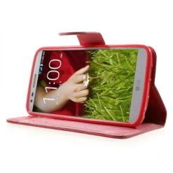 Etui LG G2 Simili Cuir Litchi Rouge -All For Phone Magasin etui lg g2 frac1134 3