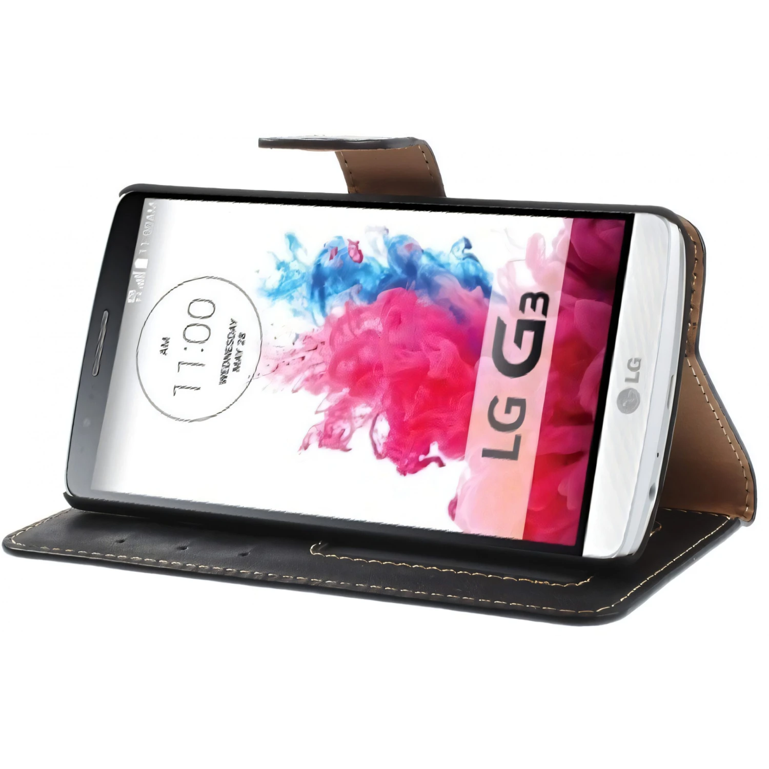 Etui LG G3 Simili Cuir Portefeuille Magnetic Noir 7 Etui LG G3 Simili Cuir Portefeuille Magnetic Noir – Image 5