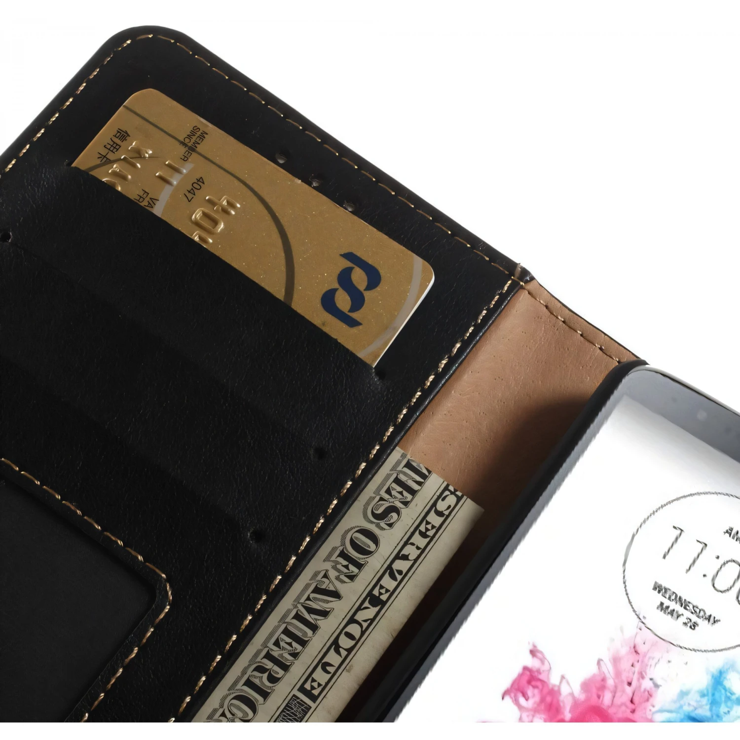 Etui LG G3 Simili Cuir Portefeuille Magnetic Noir 10 Etui LG G3 Simili Cuir Portefeuille Magnetic Noir – Image 8