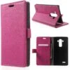 Etui LG G4 Simili Cuir Litchi Fushia