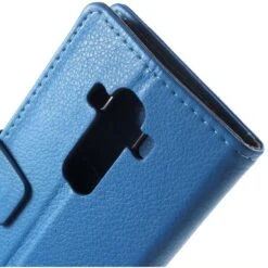 Etui LG G4 Simili Cuir Litchi Bleu -All For Phone Magasin etui lg g4 frac1140 6