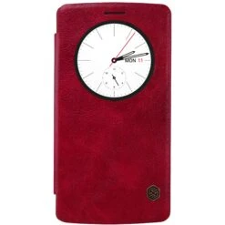 Etui LG G4 Cuir Nillkin Avec Fenetre Rouge
