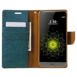 Etui Portefeuille LG G5 Avec Rangements Cartes - MERCURY Vert -All For Phone Magasin etui lg g5 frac2948 4