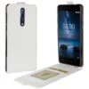 Etui Nokia 8 Vertical Simili Cuir Blanc