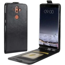 Etui Vertical Nokia 8 Aspect Cuir Crazy Horse Noir