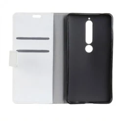 Etui Portefeuille Nokia 6.1 Avec Rangements Cartes Blanc -All For Phone Magasin etui nokia frac3139 2