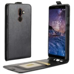 Etui Vertical Nokia 7 Plus Simili Cuir Noir