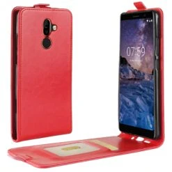 Etui Vertical Nokia 7 Plus Simili Cuir Rouge
