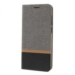 Etui Portefeuille Nokia 6.1 Plus Et X6 2018 Aspect Tissus Gris -All For Phone Magasin etui nokia frac3157 2