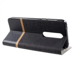Etui Portefeuille Nokia 7.1 Avec Rangement Cartes Aspect Tissus Noir -All For Phone Magasin etui nokia frac3177 3
