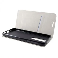 Etui Portefeuille Nokia 7.1 Avec Rangement Cartes Aspect Tissus Gris -All For Phone Magasin etui nokia frac3178 4