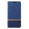 Etui Portefeuille Nokia 7.1 Avec Rangement Cartes Aspect Tissus Bleu -All For Phone Magasin etui nokia frac3179