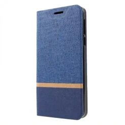 Etui Portefeuille Nokia 7.1 Avec Rangement Cartes Aspect Tissus Bleu -All For Phone Magasin etui nokia frac3179 2