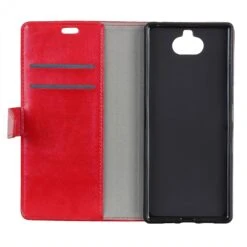 Etui Portefeuille Sony Xperia 10 Plus - Crazy Horse Rouge -All For Phone Magasin etui sony xperia 10 plus frac2933 2