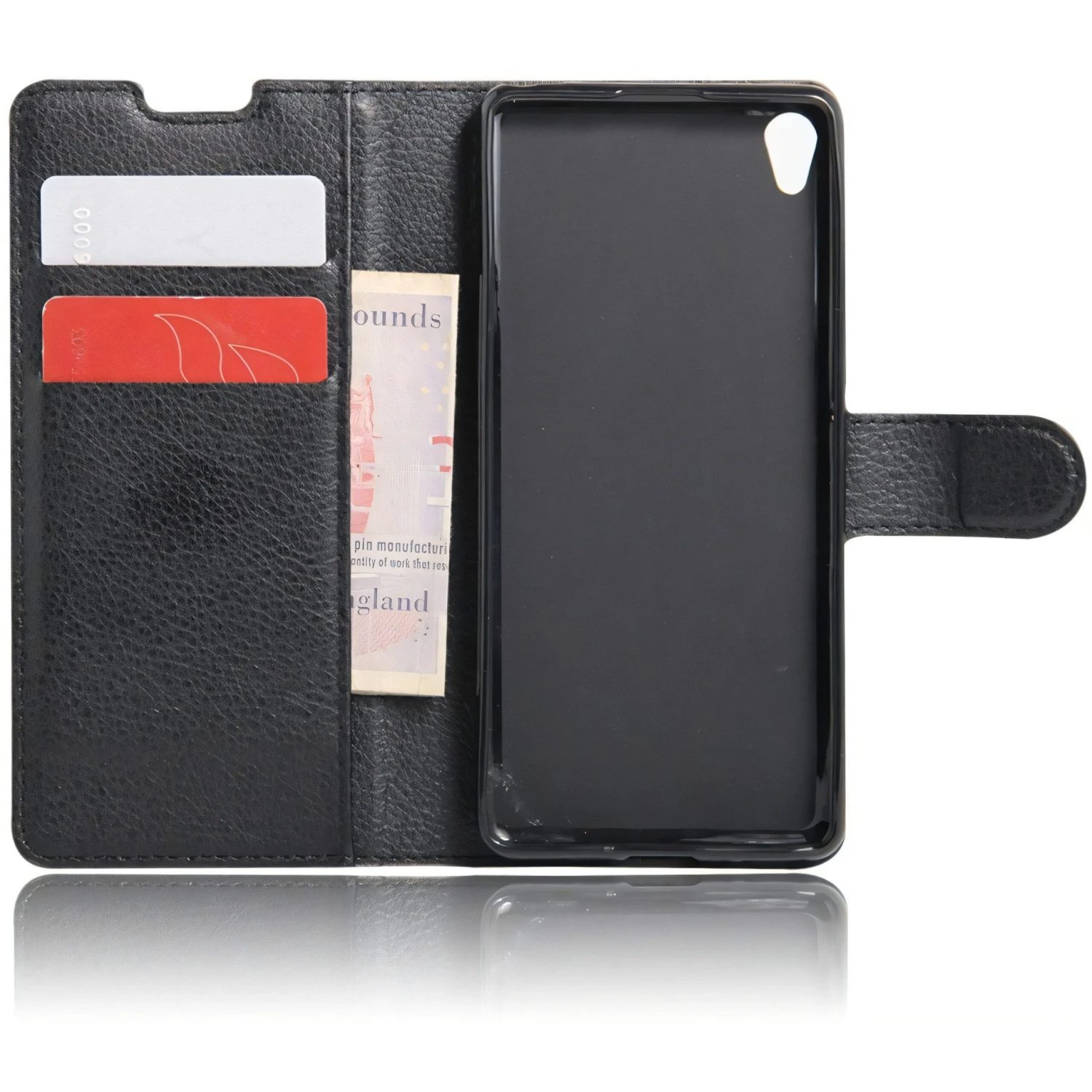 Etui Sony Xperia XA Simili-cuir Noir 5 Etui Sony Xperia XA Simili-cuir Noir – Image 3