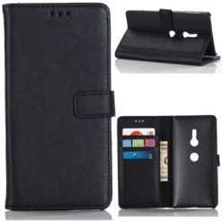 Etui Portefeuille Sony Xperia XZ2 Retro Noir