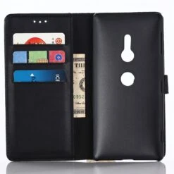 Etui Portefeuille Sony Xperia XZ2 Retro Noir -All For Phone Magasin etui sony xperia xz2 frac2441 3