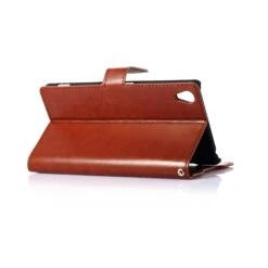 Etui Xperia Z3 Cuir Laqué Marron -All For Phone Magasin etui sony xperia z3 frac914 6