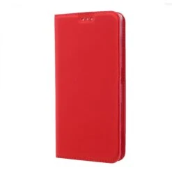 Etui Xperia Z5 Style Cuir Avec Contour Silicone Rouge