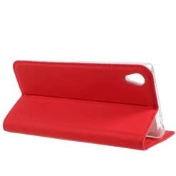 Etui Xperia Z5 Style Cuir Avec Contour Silicone Rouge -All For Phone Magasin etui sony xperia z5 frac1806 3