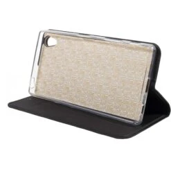 Etui Xperia Z5 Style Cuir Avec Contour Silicone Noir -All For Phone Magasin etui sony xperia z5 frac1807 2