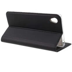 Etui Xperia Z5 Style Cuir Avec Contour Silicone Noir -All For Phone Magasin etui sony xperia z5 frac1807 3