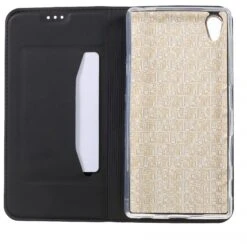 Etui Xperia Z5 Style Cuir Avec Contour Silicone Noir -All For Phone Magasin etui sony xperia z5 frac1807 4