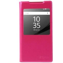 Etui Xperia Z5 Compact Avec Fenêtre Rose -All For Phone Magasin etui sony xperia z5 frac1816 11
