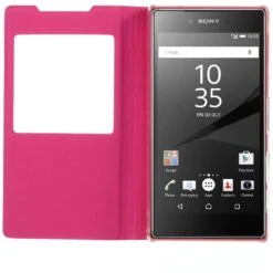 Etui Xperia Z5 Compact Avec Fenêtre Rose -All For Phone Magasin etui sony xperia z5 frac1816 13
