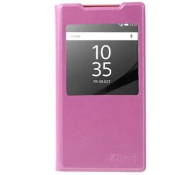 Etui Xperia Z5 Compact Avec Fenêtre Rose -All For Phone Magasin etui sony xperia z5 frac1816 2