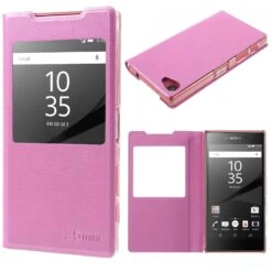 Etui Xperia Z5 Compact Avec Fenêtre Rose