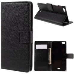 Etui Wiko Highway Pure 4G Simili-Cuir Noir