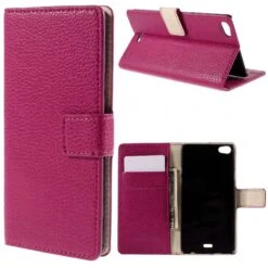 Etui Wiko Highway Pure 4G Simili-Cuir Fushia