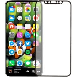 Film En Verre Trempé IPhone X Total Noir Noir