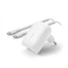 Pack Chargeur Secteur Rapide USB-C 30W PD ET PPS Avec Cable USB-C Vers USB-C 1m BELKIN - Blanc 1 Pack Chargeur Secteur Rapide USB-C 30W PD ET PPS Avec Cable USB-C Vers USB-C 1m BELKIN - Blanc -All For Phone Magasin pack chargeur belkin 30w frac5004