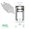 Pack Chargeur Secteur 1 USB 2.4A + Cable USB Vers Lightning 1.5M BLANC - JAYM® COLLECTION POP