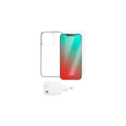 Pack IPhone 13 Pro Max Avec Coque Transparente - Film Verre Trempé - Chargeur 30W