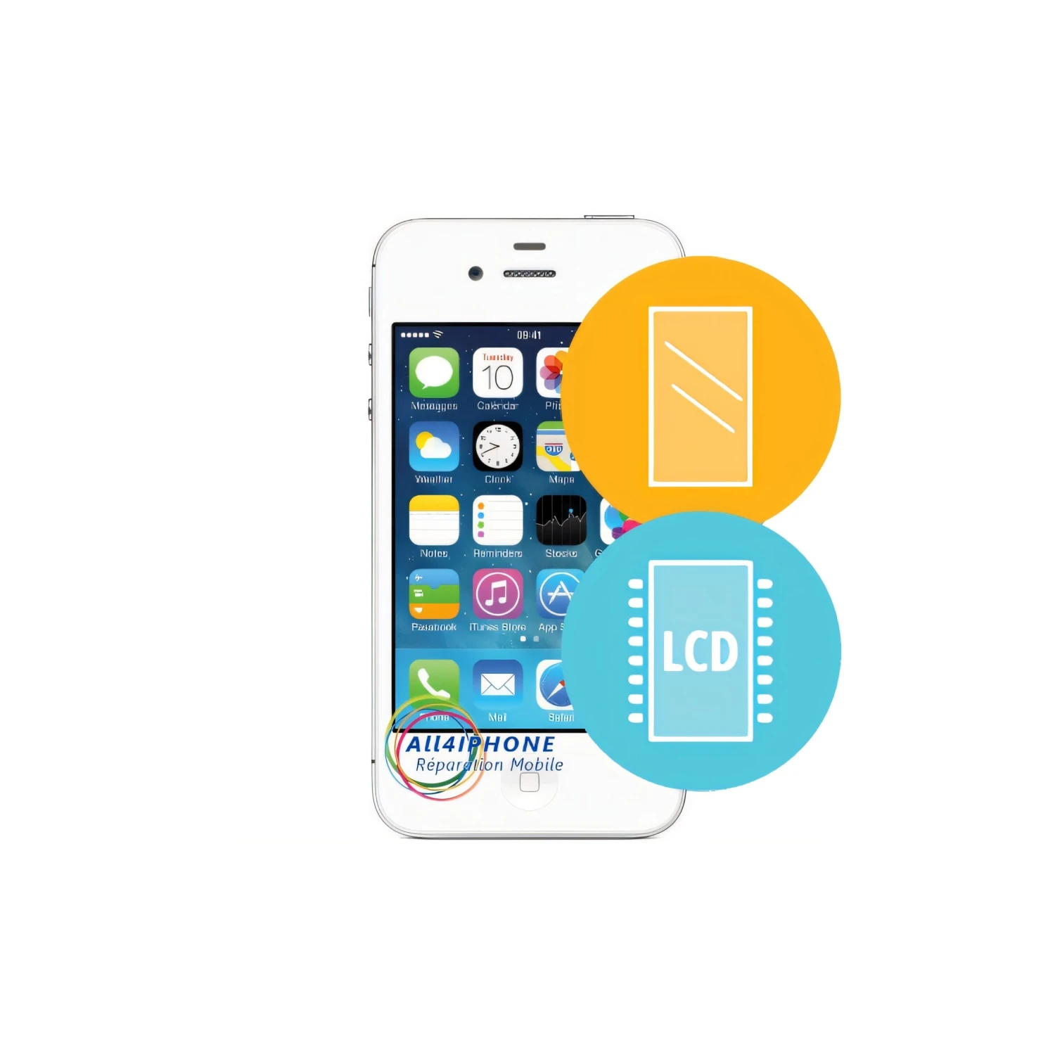 Réparation écran IPhone 4 / 4S - LCD Et Tactile Complet 3 Réparation écran IPhone 4 / 4S - LCD Et Tactile Complet